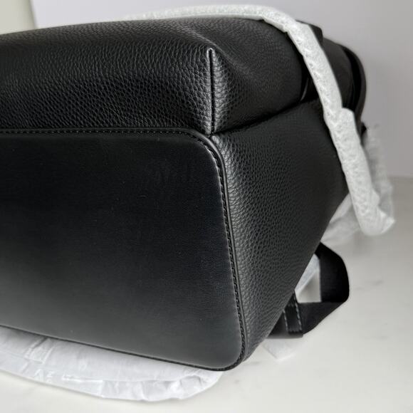 NWT Michael Kors Slater Large Pebble Leather Backpack Black School Work Travel main image 4